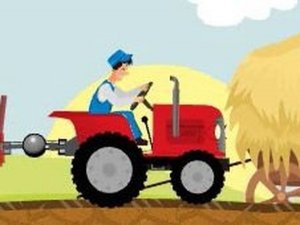 Red Wagon Tractor Delivery Game Arcade Game