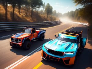 Top Down Truck Racing Arcade Game