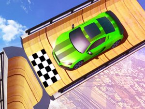 Mega Stunt on Sky - Spiral Ramp Car Racing Arcade Game