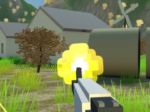 Pixel Village Battle 3D.IO Online Arcade Game