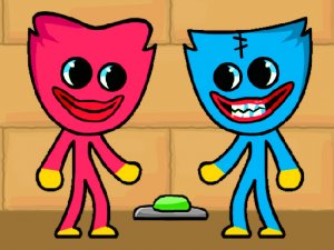 Kissy Missy and Huggy Wuggy Online Puzzle Game - Cooperative Puzzle Game