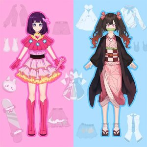Anime Doll DIY Cosplay Girl Online Dress Up Game